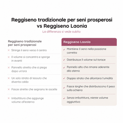 Laonia – Reggiseno Minimizer che Mantiene il Seno Separato