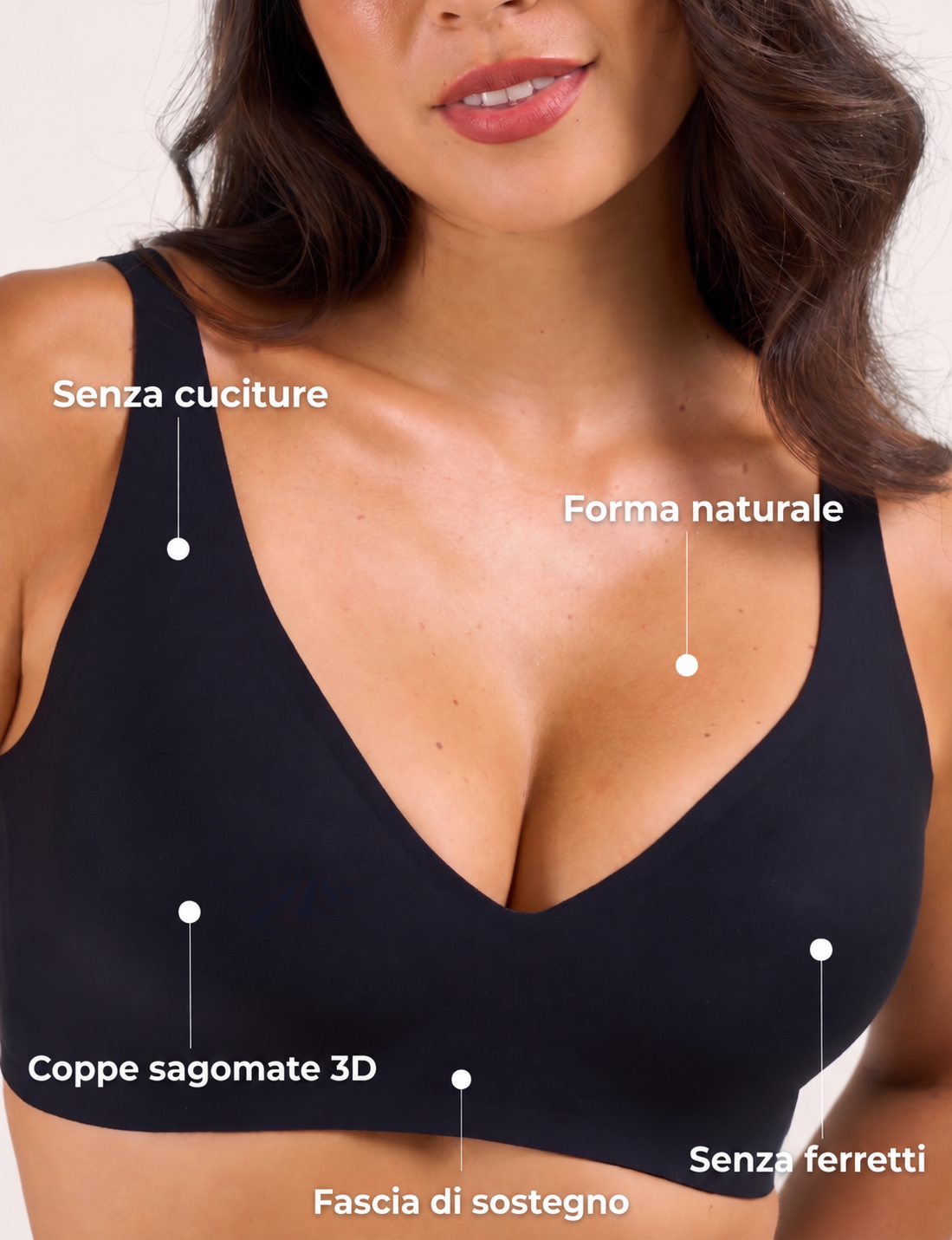 Laonia – Reggiseno Senza Ferretti Invisibile Sotto i Vestiti