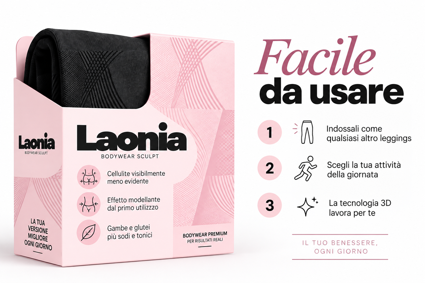 Laonia – Leggings 3D Anticellulite e Modellanti