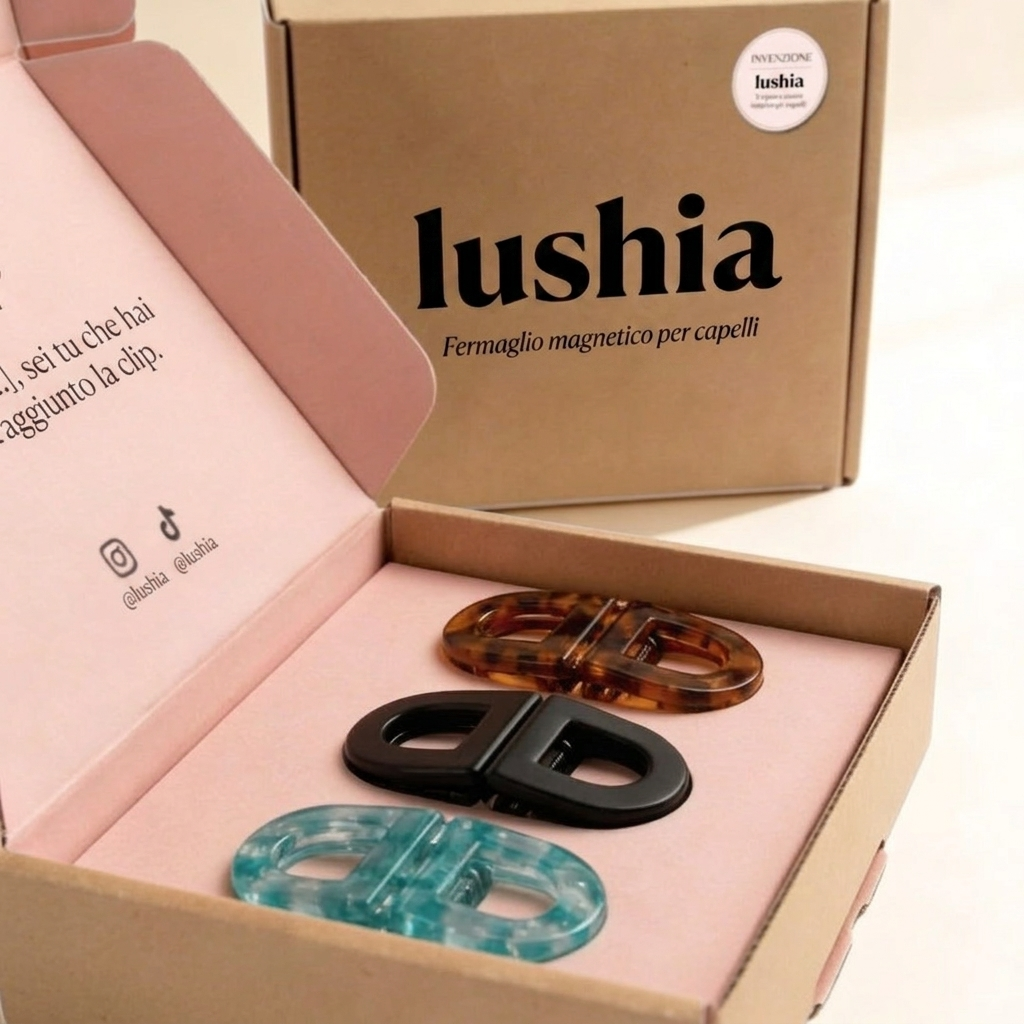 Lushia - Pinza magnetica per capelli