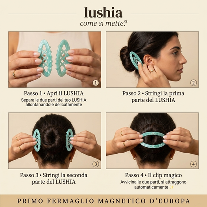 Lushia - Pinza magnetica per capelli